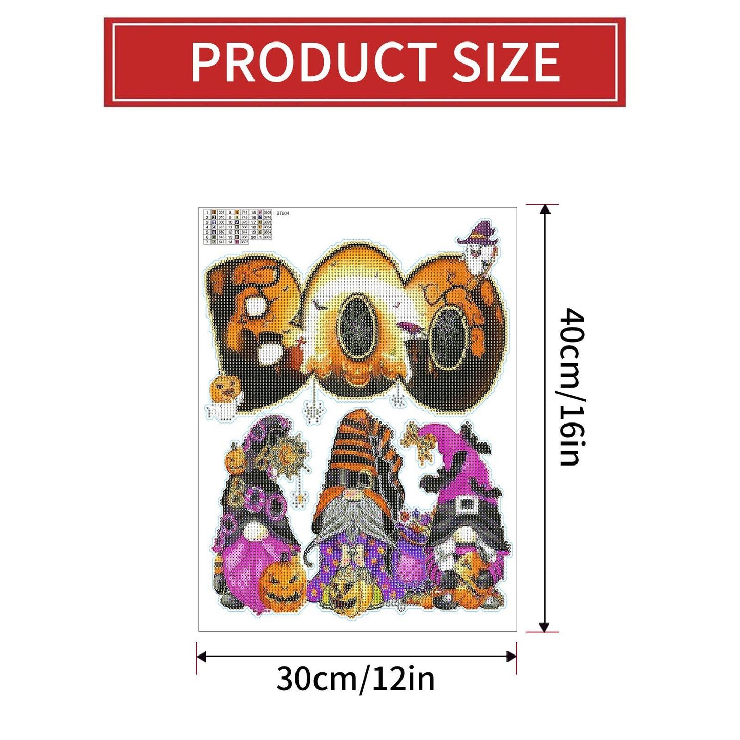 Cartoon Halloween Round Diamond Sticker - Here2Save
