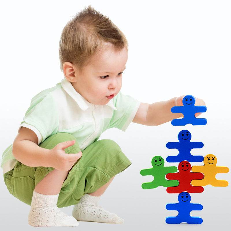 Cartoon Educational Wooden Early Education Toys Assembling Bricks Pro Balance Villain Building Blocks - Here2Save