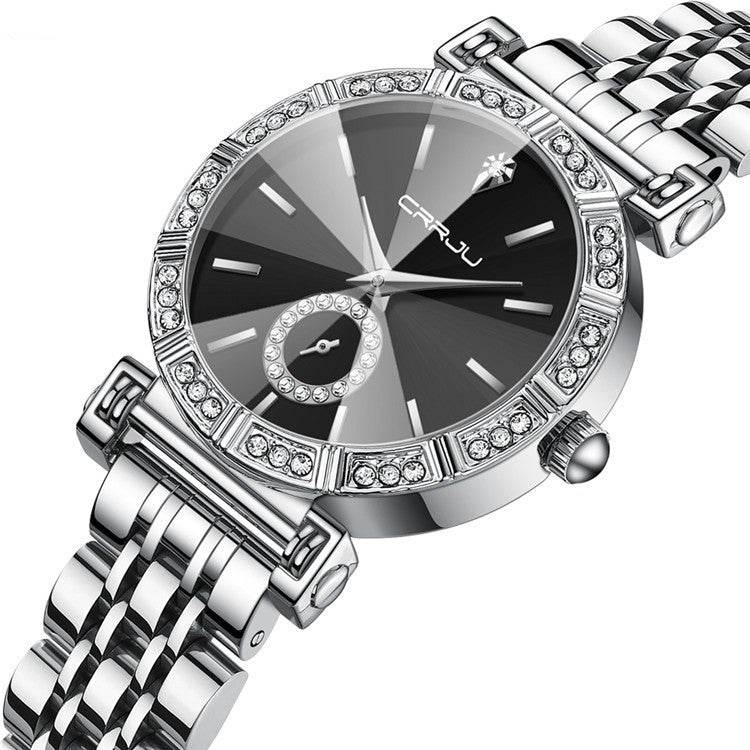Women's Steel Belt Diamond-embedded Watch - Here2Save