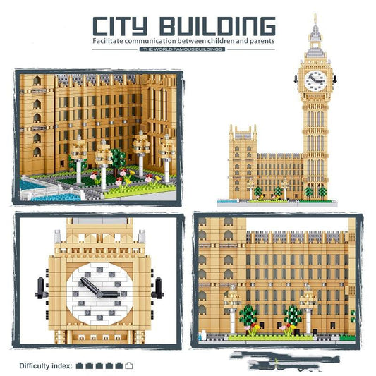 Model Big Ben Assembled Building Blocks Miniature High Difficulty Small Particle Toy - Here2Save
