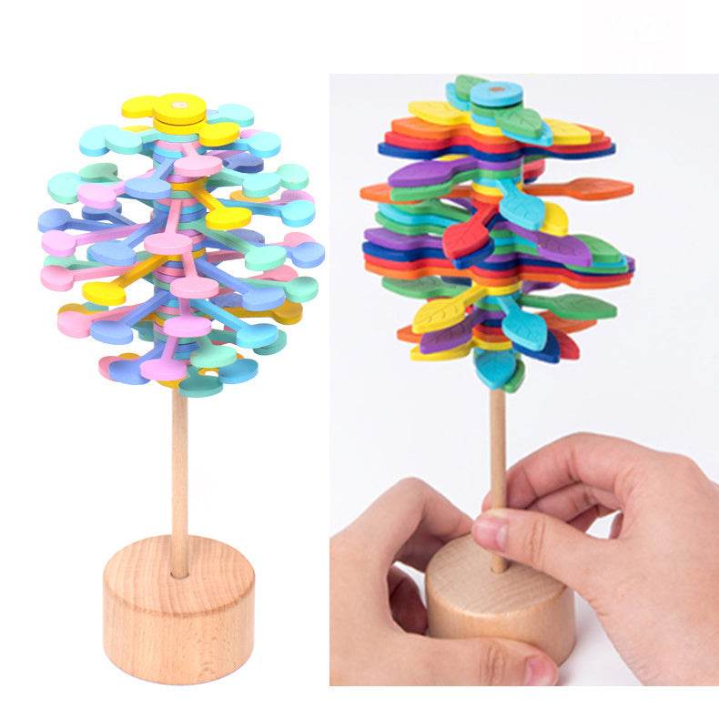 Solid Wooden Rotating Lollipop Fischer Series Creative Ornaments Decompression Toys Decompression Artifact Gyro - Here2Save