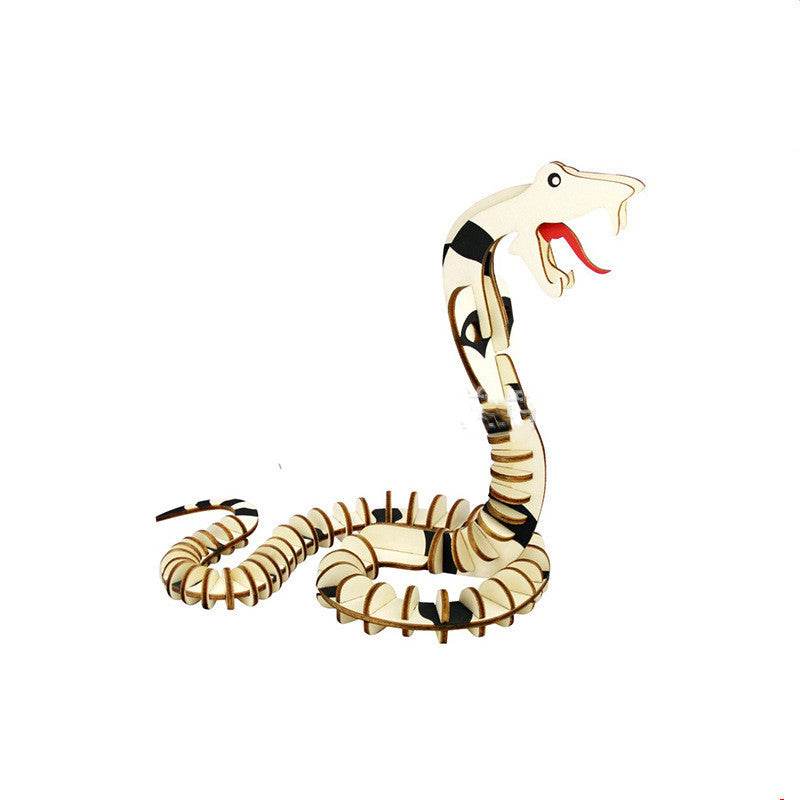Rex Wooden 3D Puzzle Model Laser DIY Children's Puzzle Simulation Dinosaur Toys - Here2Save