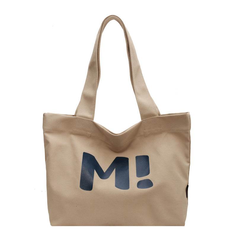 Letter Printed Shouder Bags Canvas Totes Bags For Women Shopper Girls Handbags Eco Environmental Large Capacity Shopping Bags - Here2Save