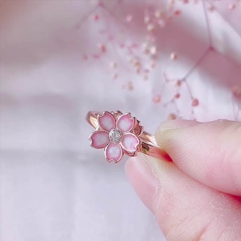 Cherry Blossom Rotatable Ring Ins Sweet Rings - Here2Save