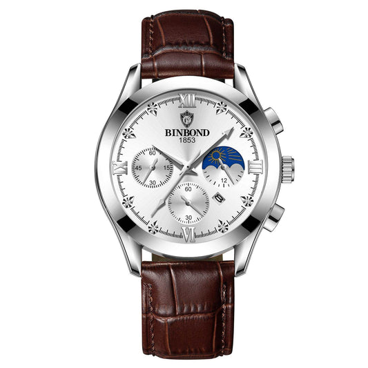 Waterproof Luminous Calendar Men's Fashion Genuine Leather Watch - Here2Save