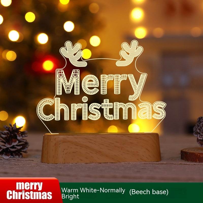 Christmas Decoration 3D Lamp Acrylic LED Night Lights New Year Valentines Day Christmas Kids Gift Christmas Ornaments - Here2Save