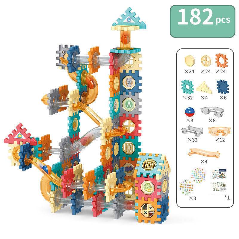 Children's Pinball Track Building Blocks Puzzle Toys - Here2Save