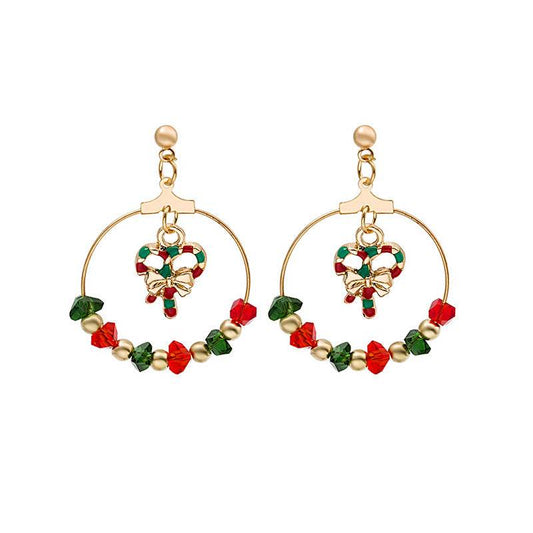 Cartoon Christmas Series Earrings Santa Gifts - Here2Save