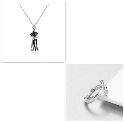 Love Hug Necklace Unisex Men Women Couple Jewelry Simple Temperament Clavicle Chain Valentines Day Lover Gift - Here2Save