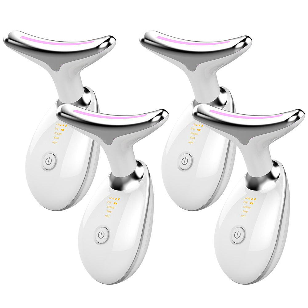 EMS Thermal Neck Lifting And Tighten Massager Electric Microcurrent Wrinkle Remover LED Photon Face Beauty Device For Woman - Here2Save
