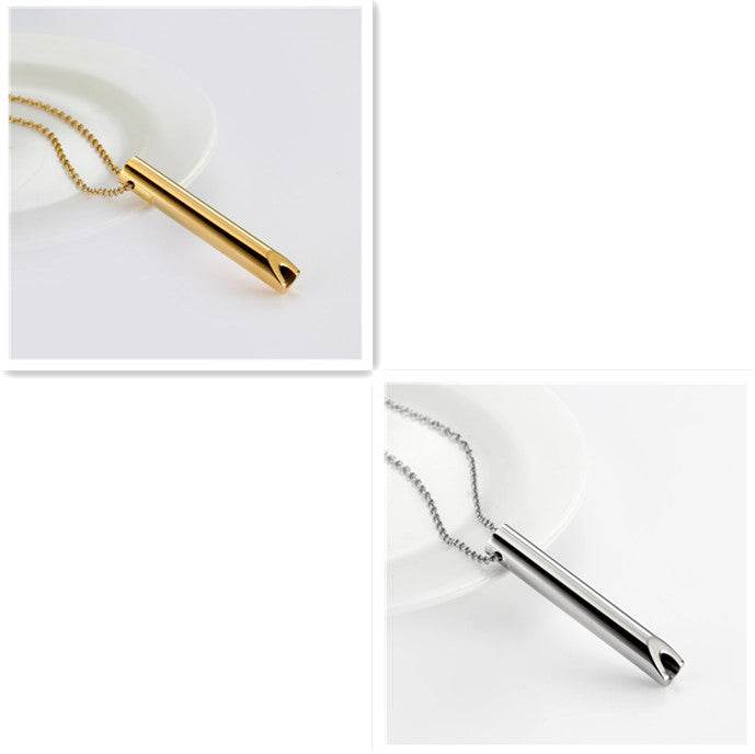Breathing Necklace Adjustable Breathing Relieve Pressure Ornament Stainless Steel Decompression Jewelry - Here2Save