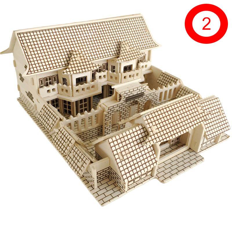 Intellectual Learning Kids Wooden Toy Building Puzzle Model - Here2Save