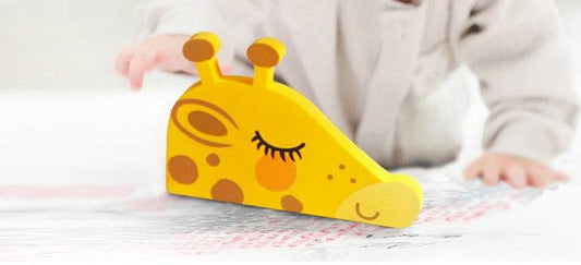 Curious Movable Giraffe Head Height Ruler - Here2Save