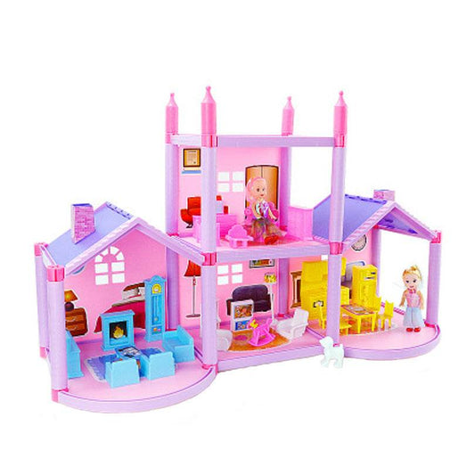 House Doll House Villa DIY Assembled House - Here2Save
