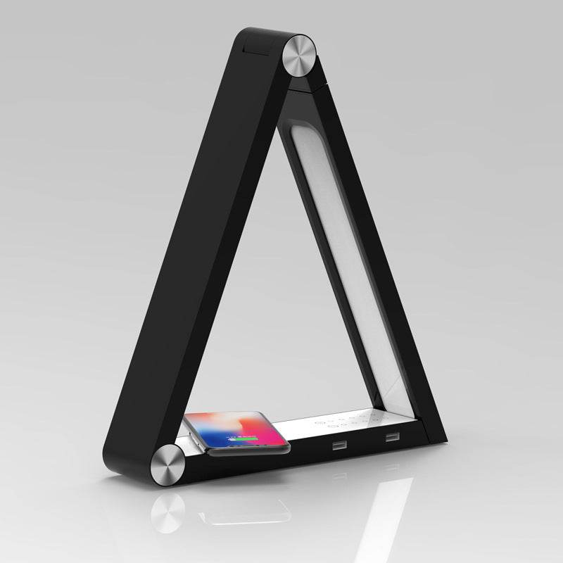 LED Wireless Charging Long Arm Desk Lamp Dimming Table Lamp Aluminum Alloy Folding Long Life Reading Light Multiple Color Modes - Here2Save