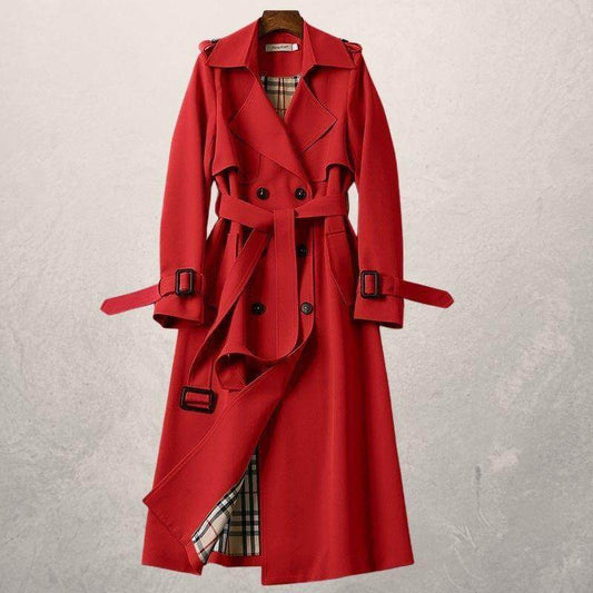 Women's Mid-length Trench Coat Autumn Long Windbreaker - Here2Save