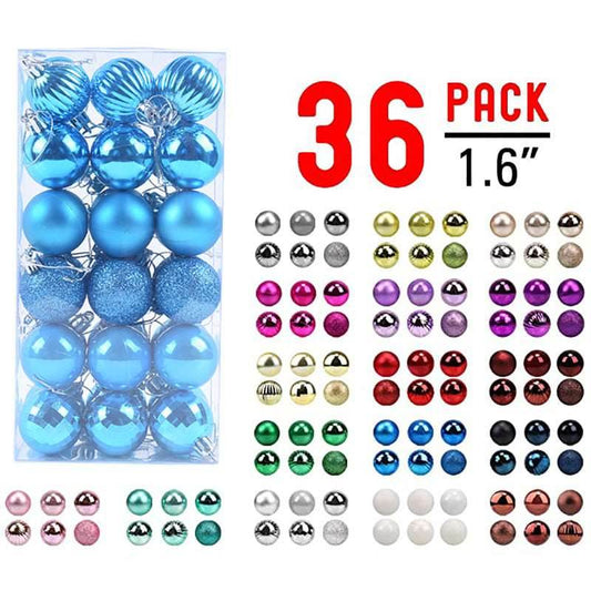 36 PCs Christmas Color Ball Whole Box Set - Here2Save