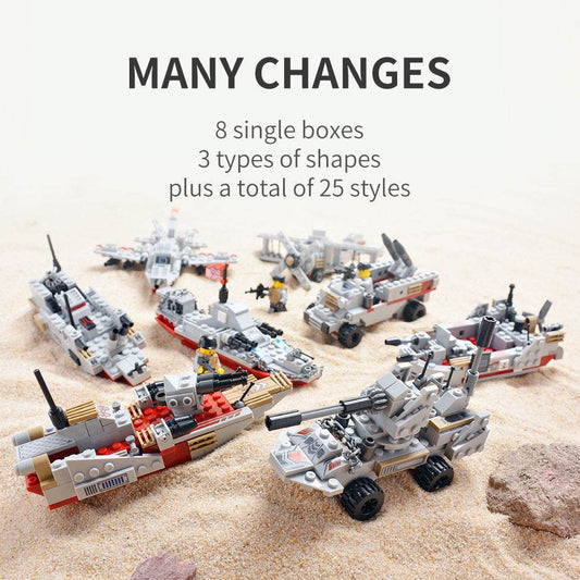 8-in-1 military battleship boy gift puzzle children toys - Here2Save