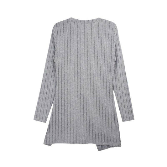 Woman Square-neck Off-shoulder Slit Sweater - Here2Save