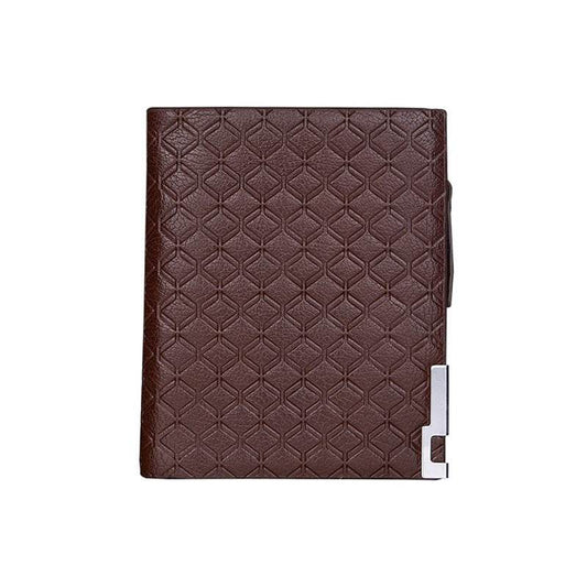 Men's Short Checked Horizontal Coin Purse - Here2Save