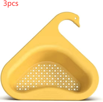 Household Sink Hanging Fruit And Vegetable Filter Water Drain Basket Kitchen Dry And Wet Separation Swan Drain Basket - Here2Save