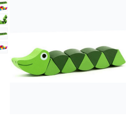 Montessori Educational Wooden Toys Colorful Caterpillars Kid Finger Dexterity Exercises Creature Developmental Blocks - Here2Save
