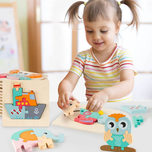 Cartoon three dimensional animal puzzle - Here2Save