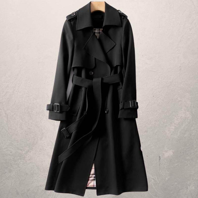 Women's Mid-length Trench Coat Autumn Long Windbreaker - Here2Save
