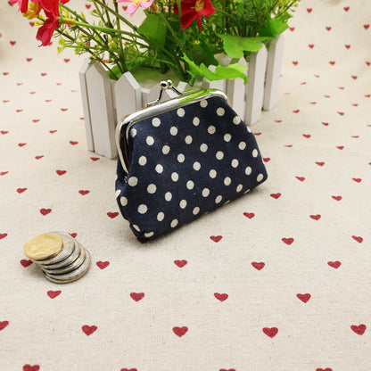 Linen dots zero purse cloth coin bag children wallet creative Taobao small gift wholesale