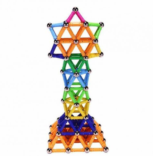 Large Magnet Toy Sticks & Metal Balls Magnetic Building Blocks Construction Toys For Baby Designer Educational Toy For Children - Here2Save