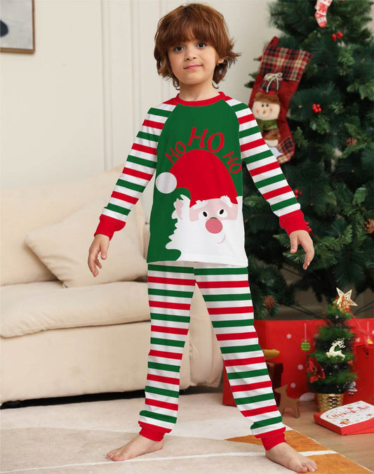 Family Christmas Pajamas Matching Sets Red Stripe Xmas Holiday Sleepwear Jammies Long Sleeve PJs Outfits - Here2Save