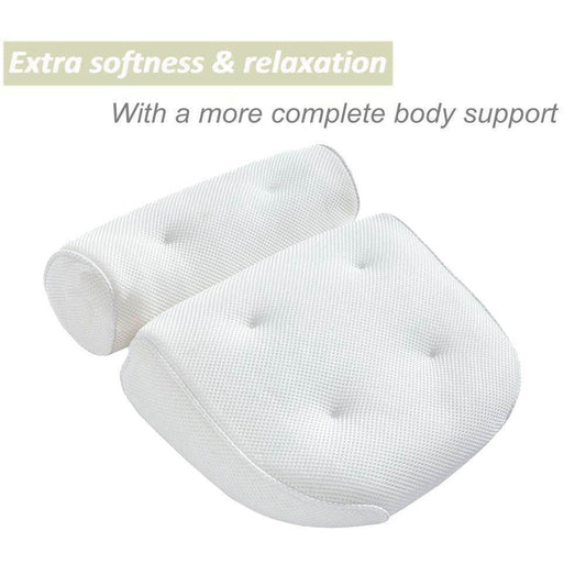 6 suction cups bath pillow 3D net bathtub pillow - Here2Save