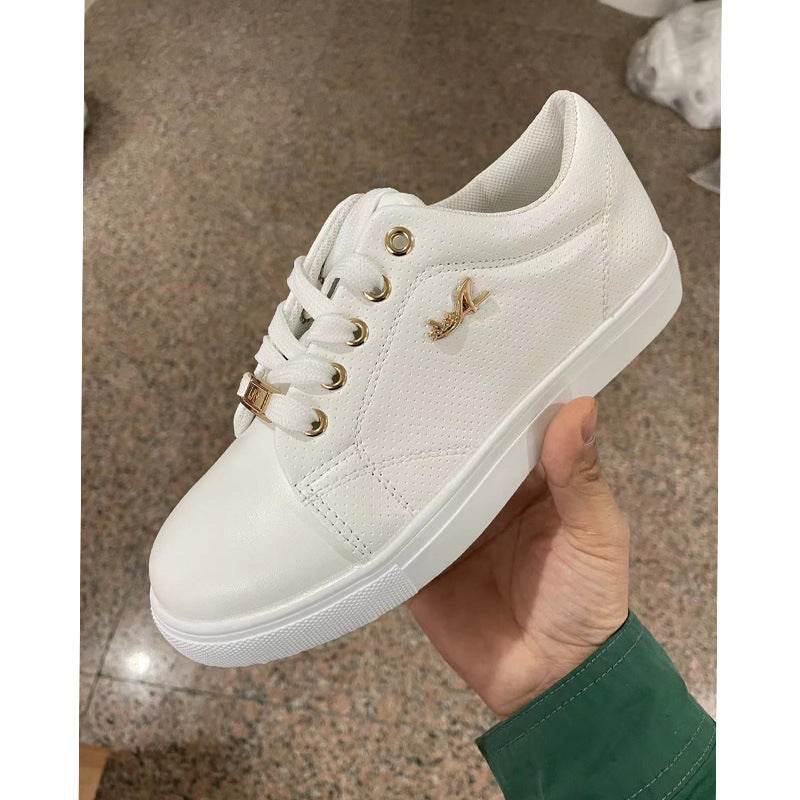 Women Flat Sneakers Breathable Lace-up Shoes For Girls - Here2Save