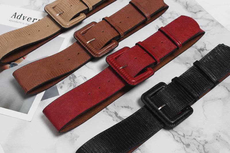 Simple Ladies Wide Belt Casual Versatile Decorative - Here2Save