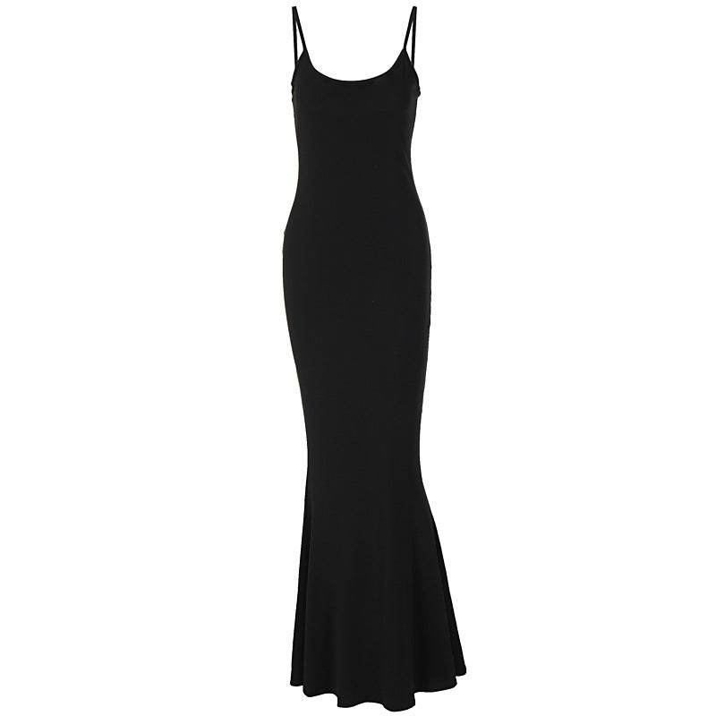 Spaghetti Strap Long Dress Women Sexy Slim Skinny Bodycon Party Club Suspender Casual Street Dresses - Here2Save
