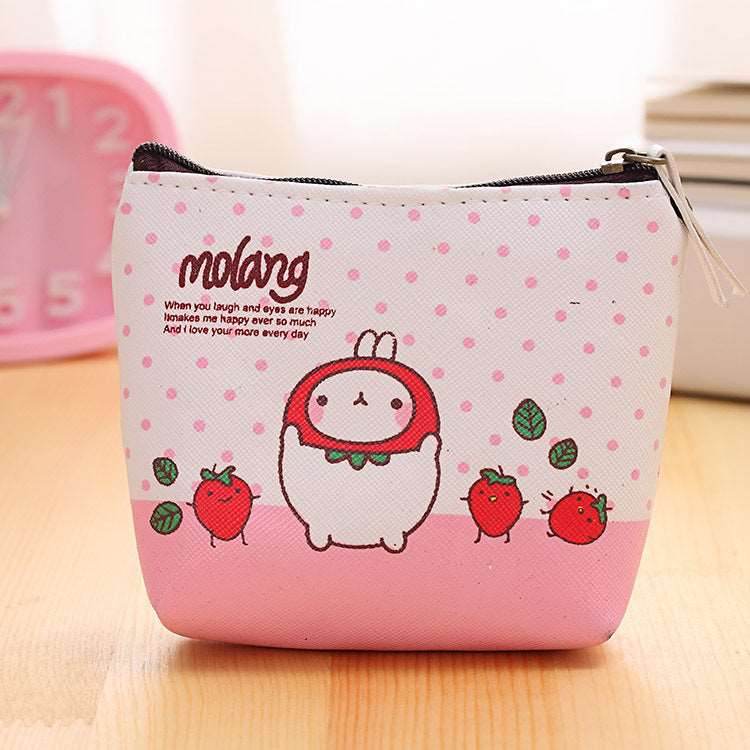 0583 Creative Potato Rabbit Zero Wallet Korean Version PU Waterproof Hand With Small Pocket Mini Cute Coin Earphone Receiving Bag - Here2Save