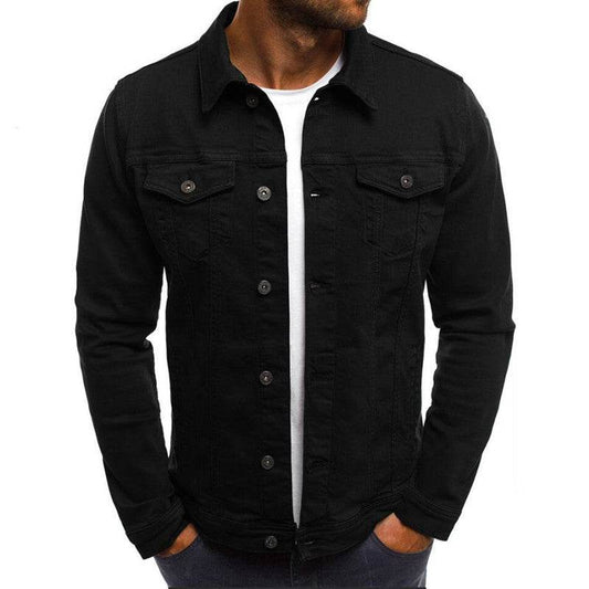 Casual Men Jacket Denim Button Shirt - Here2Save