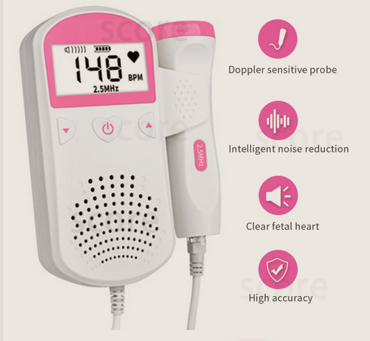 Fetal Heart Rate Monitor Home Pregnancy Baby Fetal Sound Heart Rate Detector - Here2Save