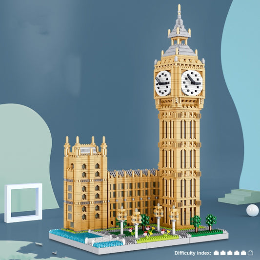 Model Big Ben Assembled Building Blocks Miniature High Difficulty Small Particle Toy