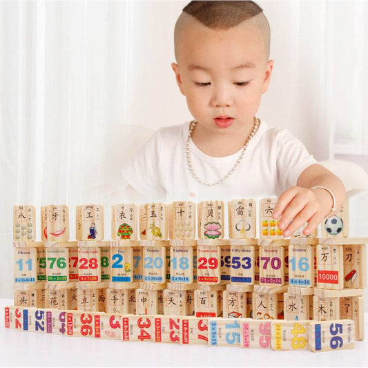 Wooden blocks math animal toys - Here2Save