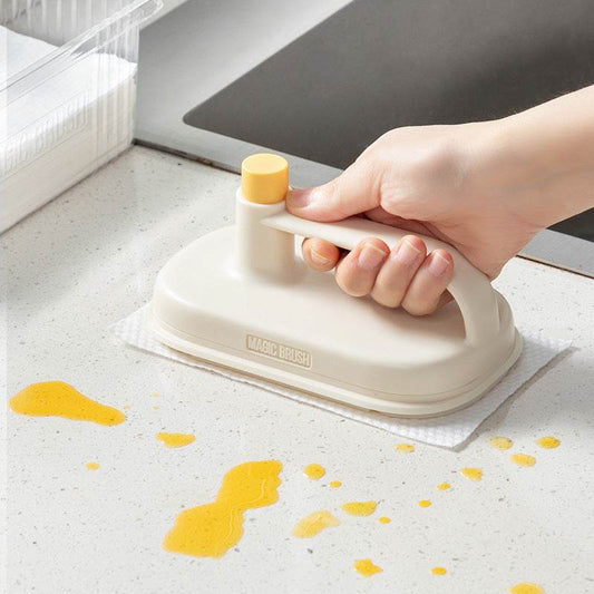 Kitchen Bathroom Toilet Cleaning Magic Brush Glass Wall Cleaning Bath Brush Handle Cleaning Rag Ceramic Window Slot Clean Brush Kitchen Gadgets - Here2Save