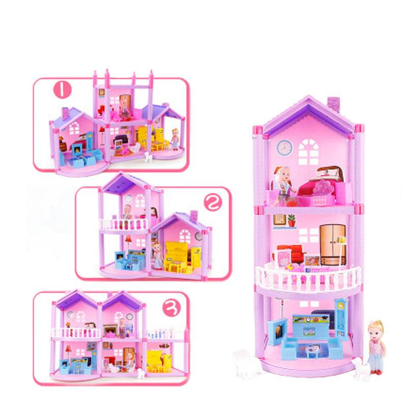 House Doll House Villa DIY Assembled House - Here2Save