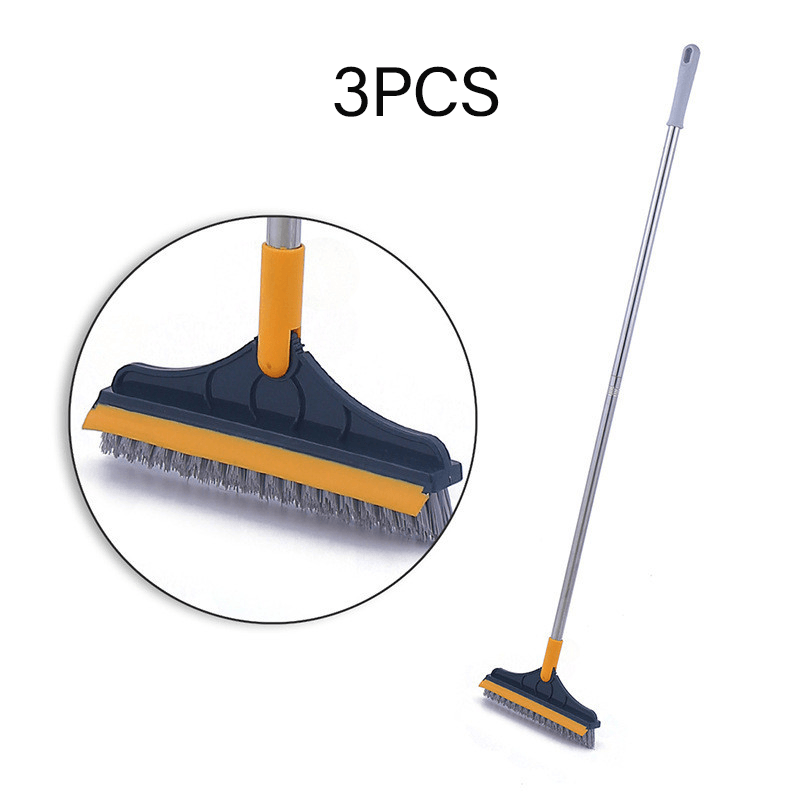 Floor Gap Cleaning Bristles Brush V-broom Rubber Wiper Glass Bathroom Toilet Tile Water Drying Dust Pet Hair Household Scraper - Here2Save
