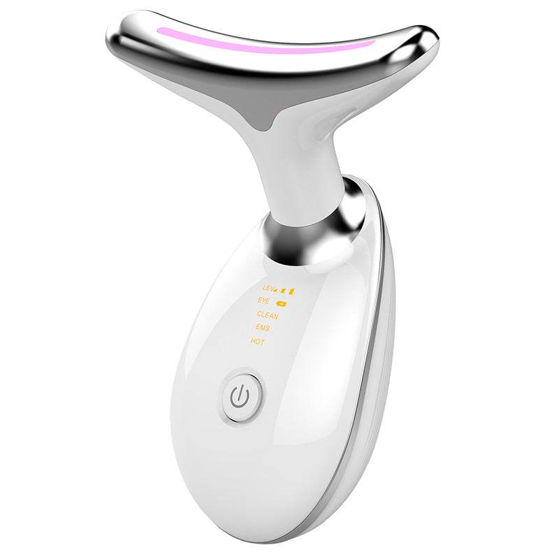 EMS Thermal Neck Lifting And Tighten Massager Electric Microcurrent Wrinkle Remover LED Photon Face Beauty Device For Woman - Here2Save