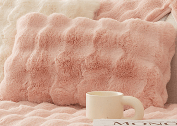 Winter Thickened Rabbit Plush Modern Sofa Cushion - Here2Save