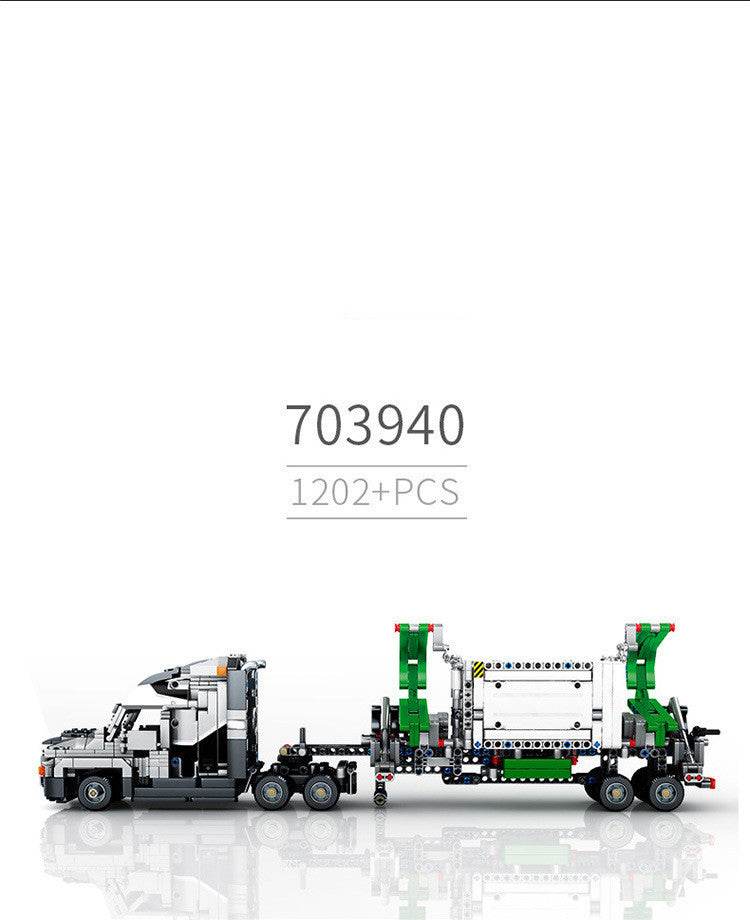 Building Block Container Truck Mechanical Code Series Children's Educational Assembling Toy - Here2Save