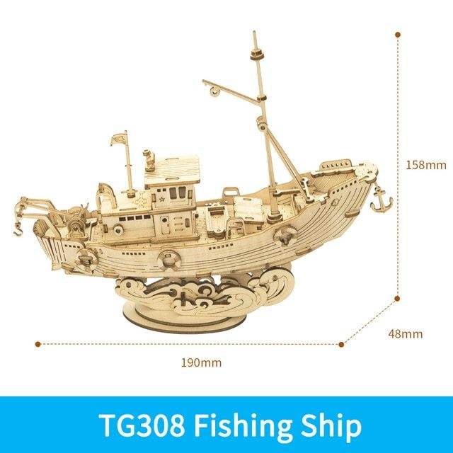 Wooden Puzzle Games Boat & Ship Model Toys For Children Kids Girls Birthday Gift - Here2Save