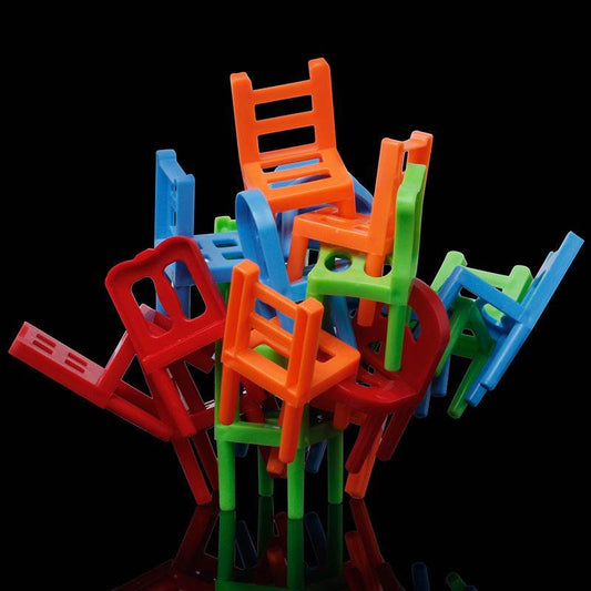 Board Game Balance Chairs Adult Kids Stacking Game Pipelines Parent-child DIY Interactive Toy Educational Toy - Here2Save