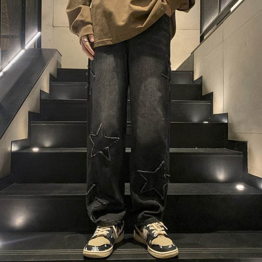 Autumn And Winter Loose American High Street Vibe Denim Pants - Here2Save