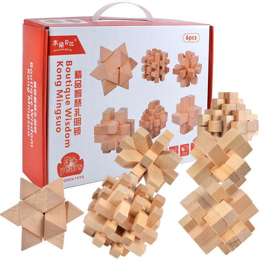 Children's educational wooden Luban lock, unlock, unlock - Here2Save